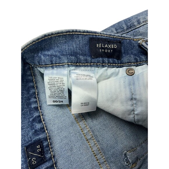 Lucky Brand Relaxed Jean Shorts  Women's 00/24  Mid-Rise  Distressed Cut-off - Picture 6 of 8